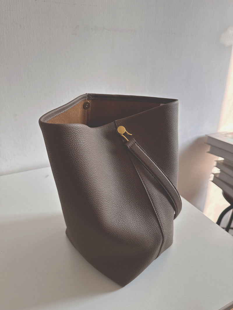 1330 cow leather taxture women handbag