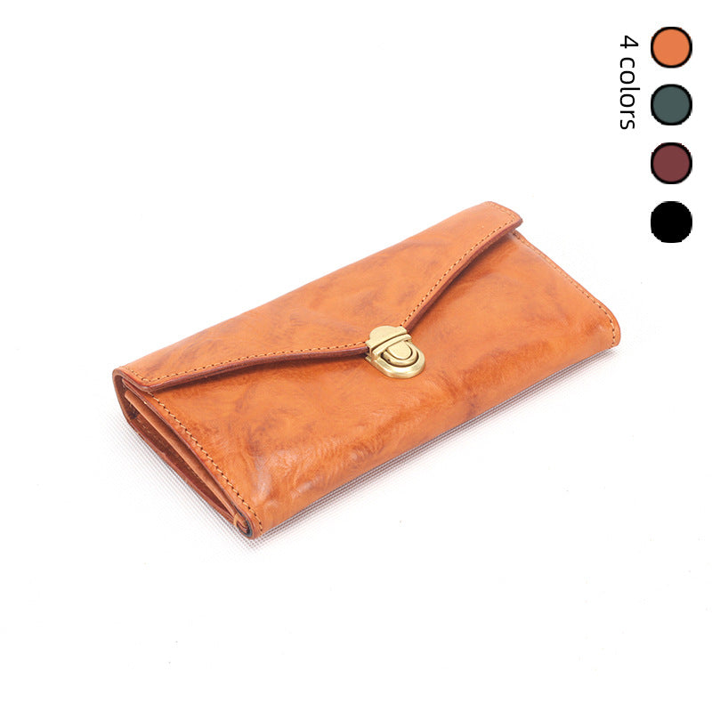 300 clasp leather purse