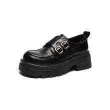 2717 genuine leather thick-soled loafer