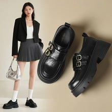 2717 genuine leather thick-soled loafer