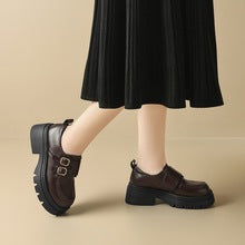 2717 genuine leather thick-soled loafer