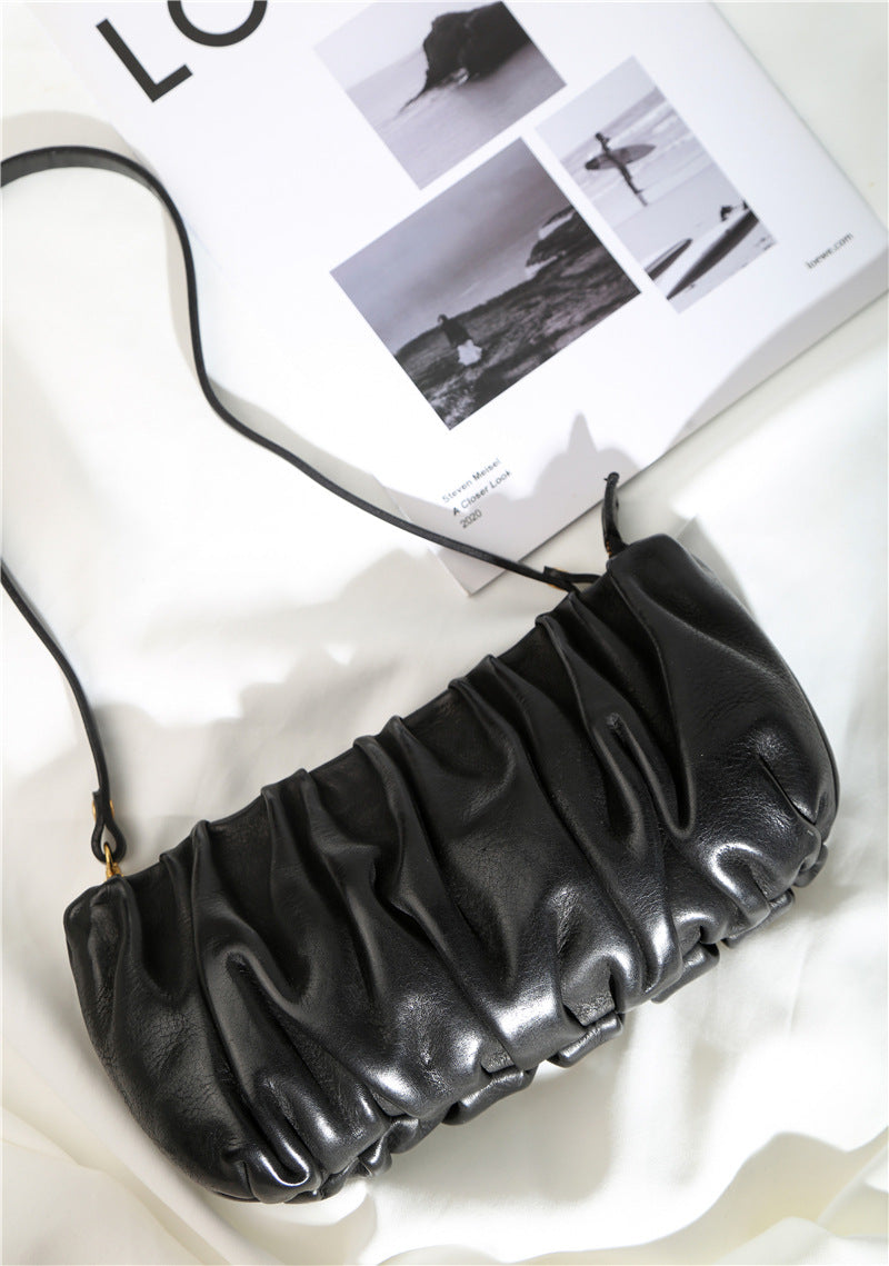 1785 elegant cowhide all-match underarm bag