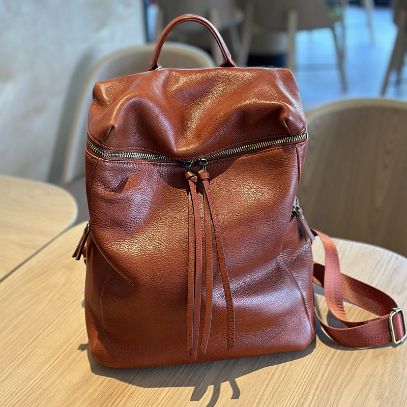 1946 vintage leather backpack