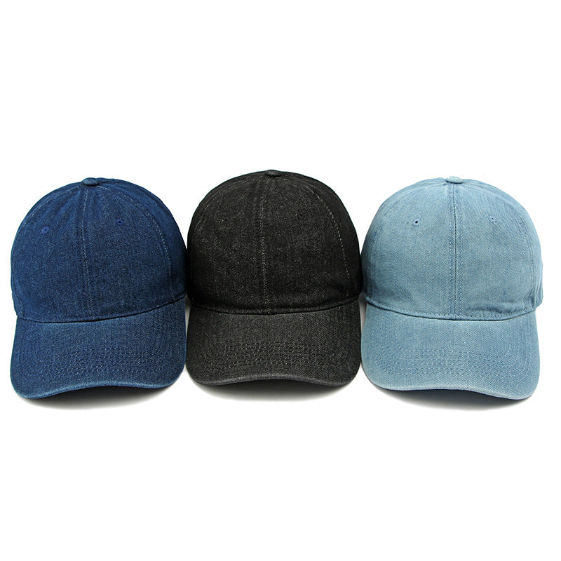 1293 plain denim baseball cap
