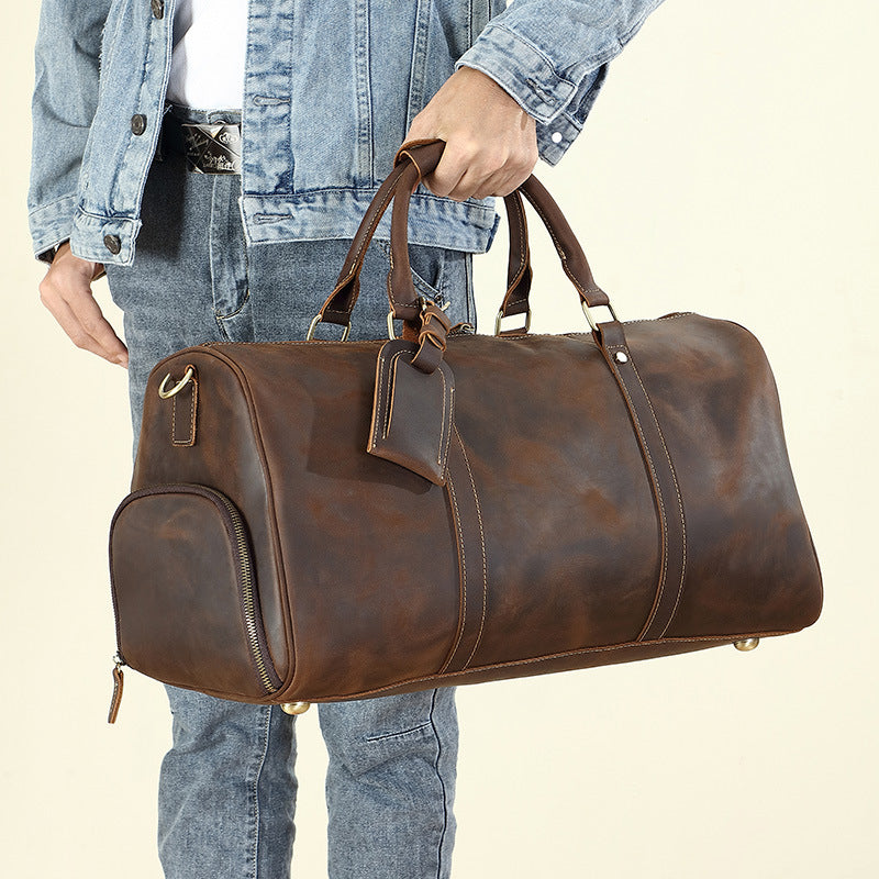 FK1 genuine leather travel holdall