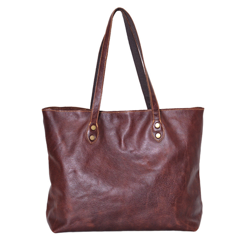 2291 genuine leather large shopping bag
