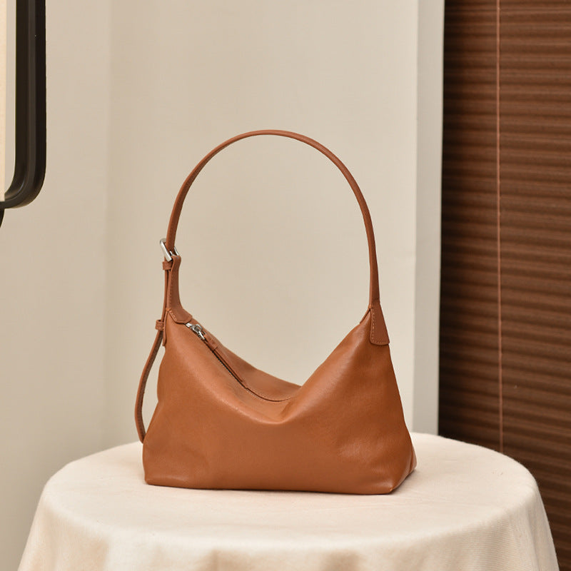 2357 vintage cowhide leather hobo bag
