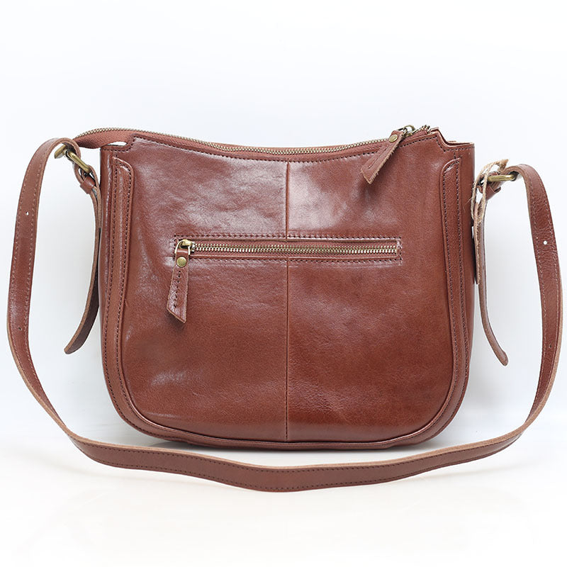 1821 solid leather messenger bag