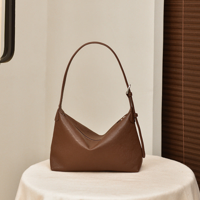 2357 vintage cowhide leather hobo bag