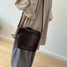 2832 genuine leather women bucket bag