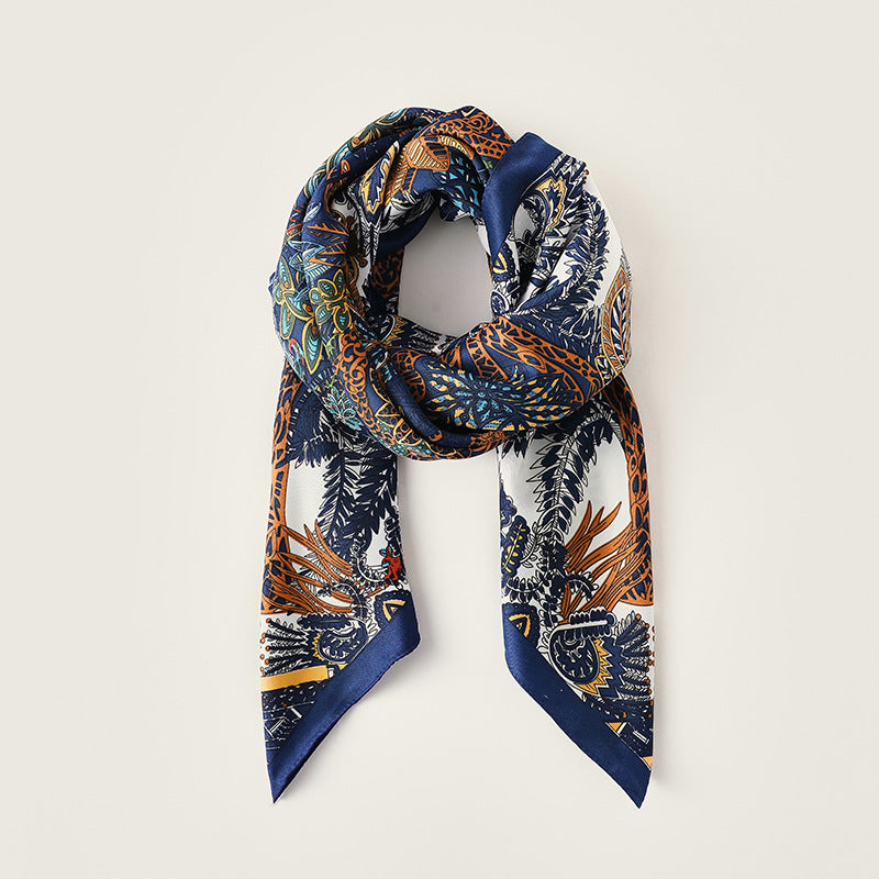 2150 print square silk scarf