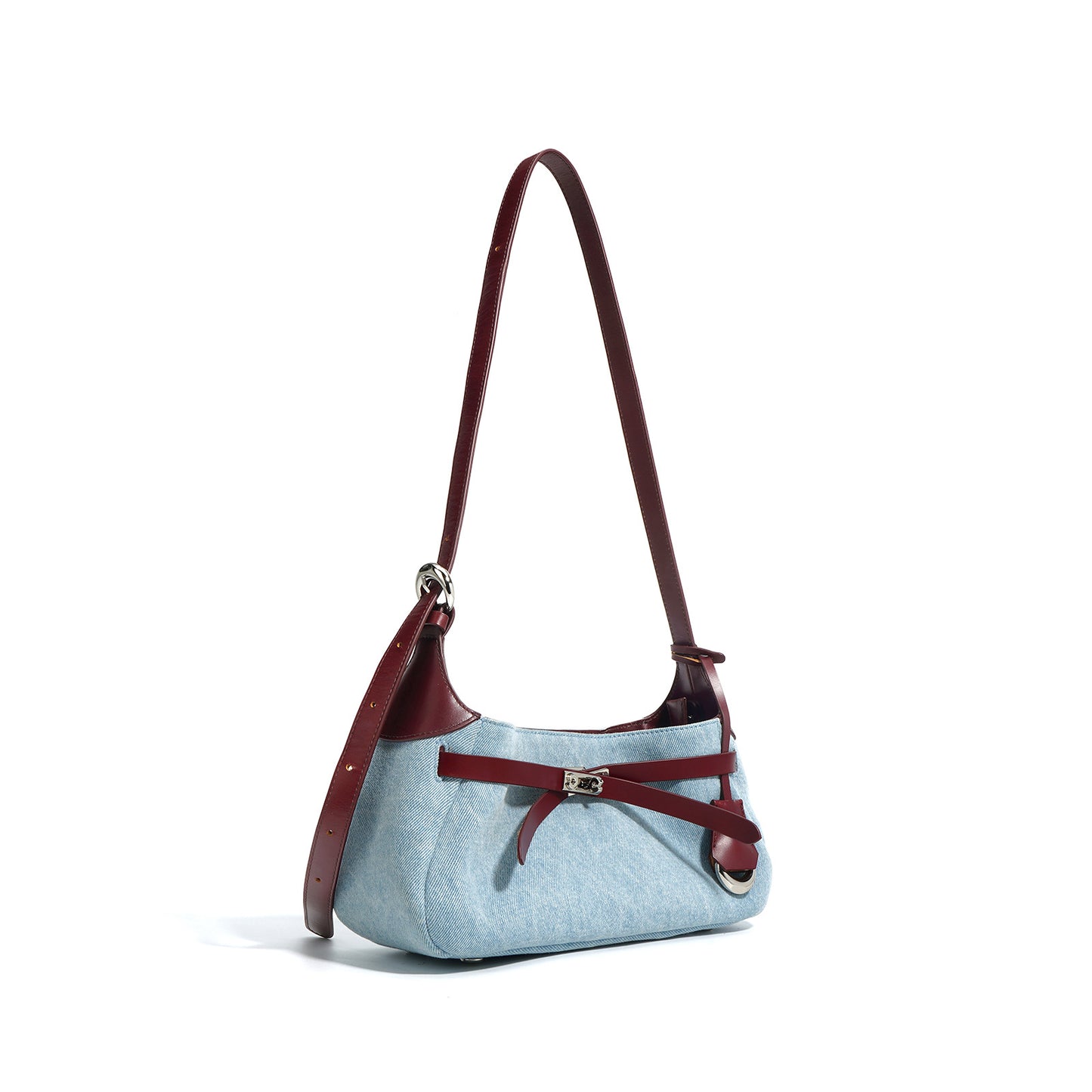 1787 trendy denim leather handbag