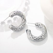 2563 luxury niche large silver needle earring