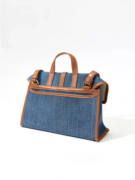 1621 genuine leather vintage messenger bag