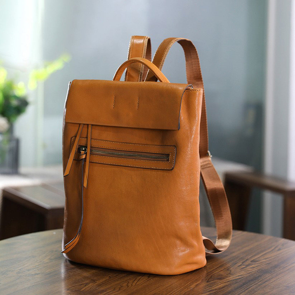 1898 vintage leisure leather backpack