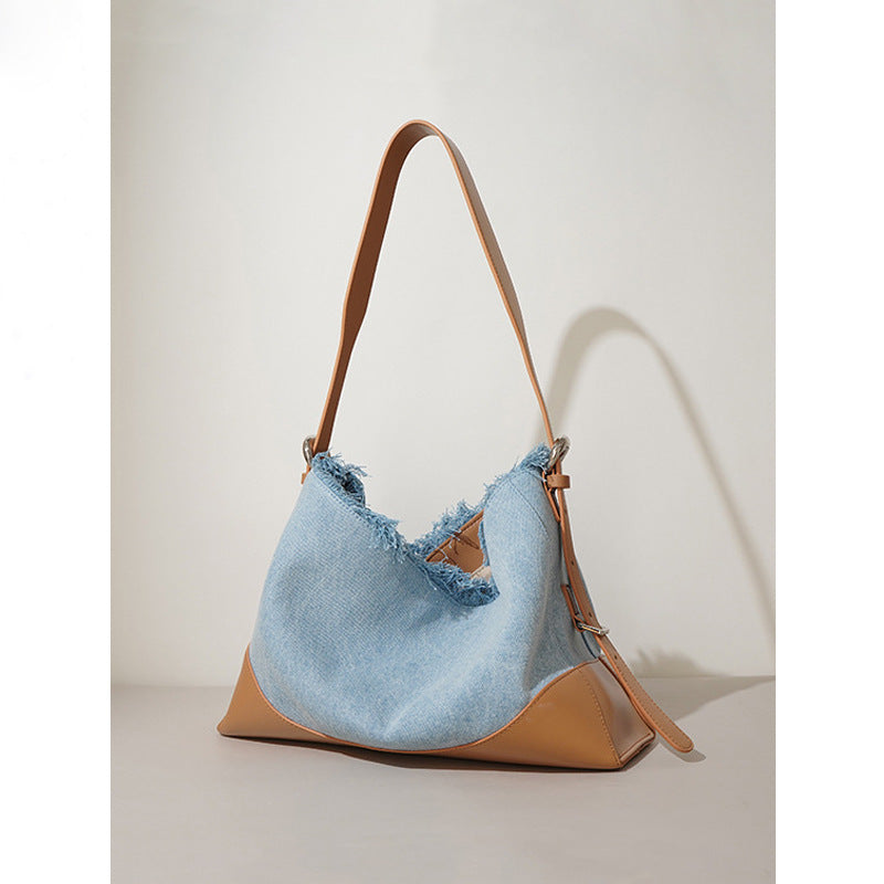 1647 large denim shoulder bag