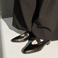 2630 genuine leather cross strap mary jane flat shoes