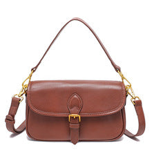 2730 cowhide flap crossbody bag