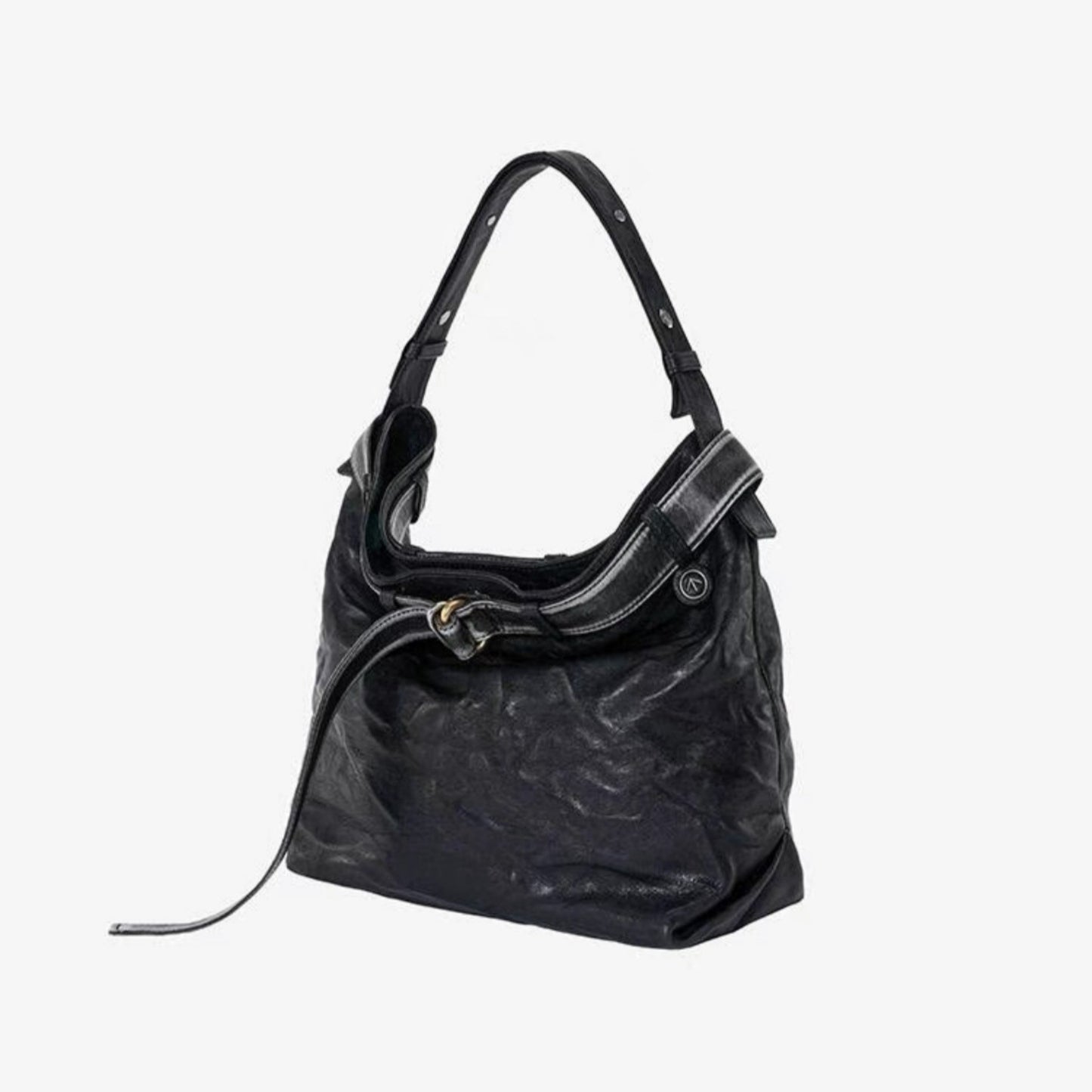 1893 leather hobo shoulder bag