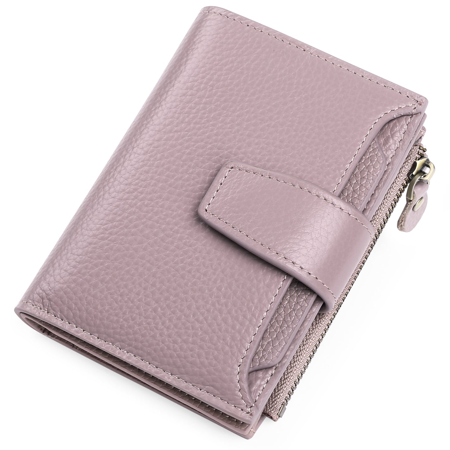 AK-W1 genuine leather short wallet card holder