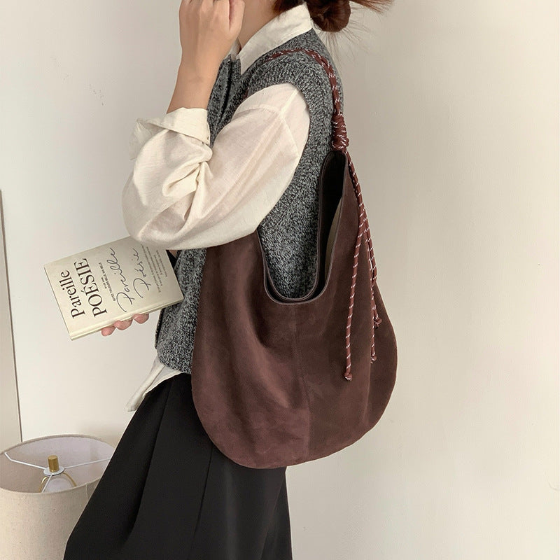 1815 suede leather large shopping totes