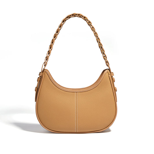1725 genuine leather solid shoulder bag