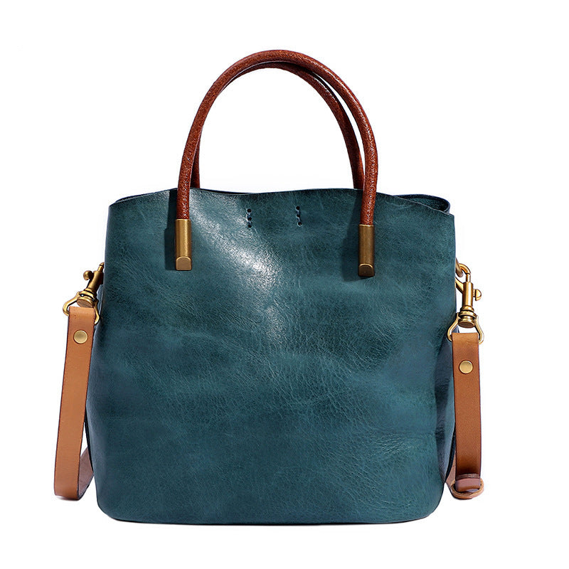 1596 genuine leather women handbag