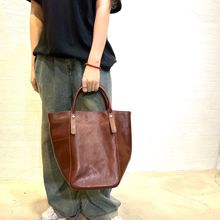 2211 genuine leather large shopping tote