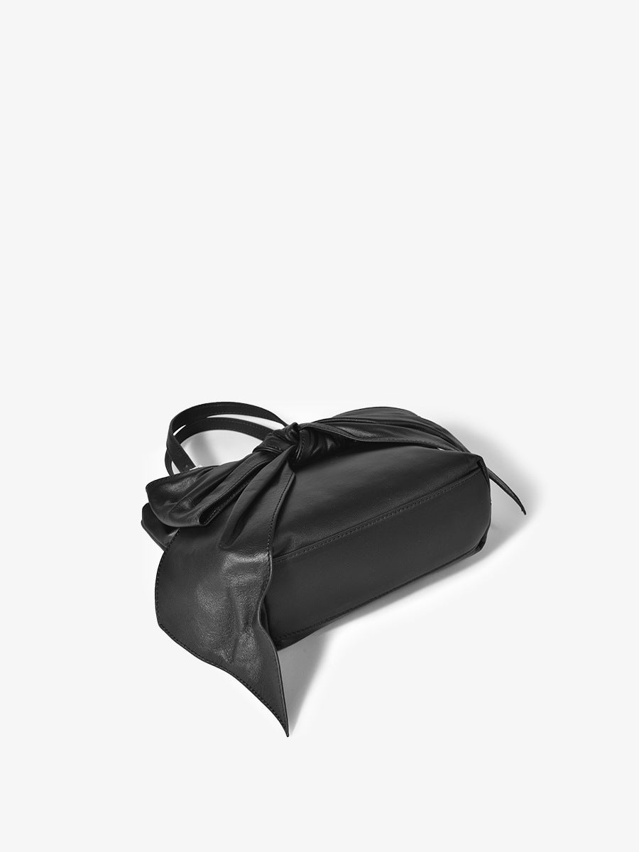 1717 genuine leather bowknot handbag