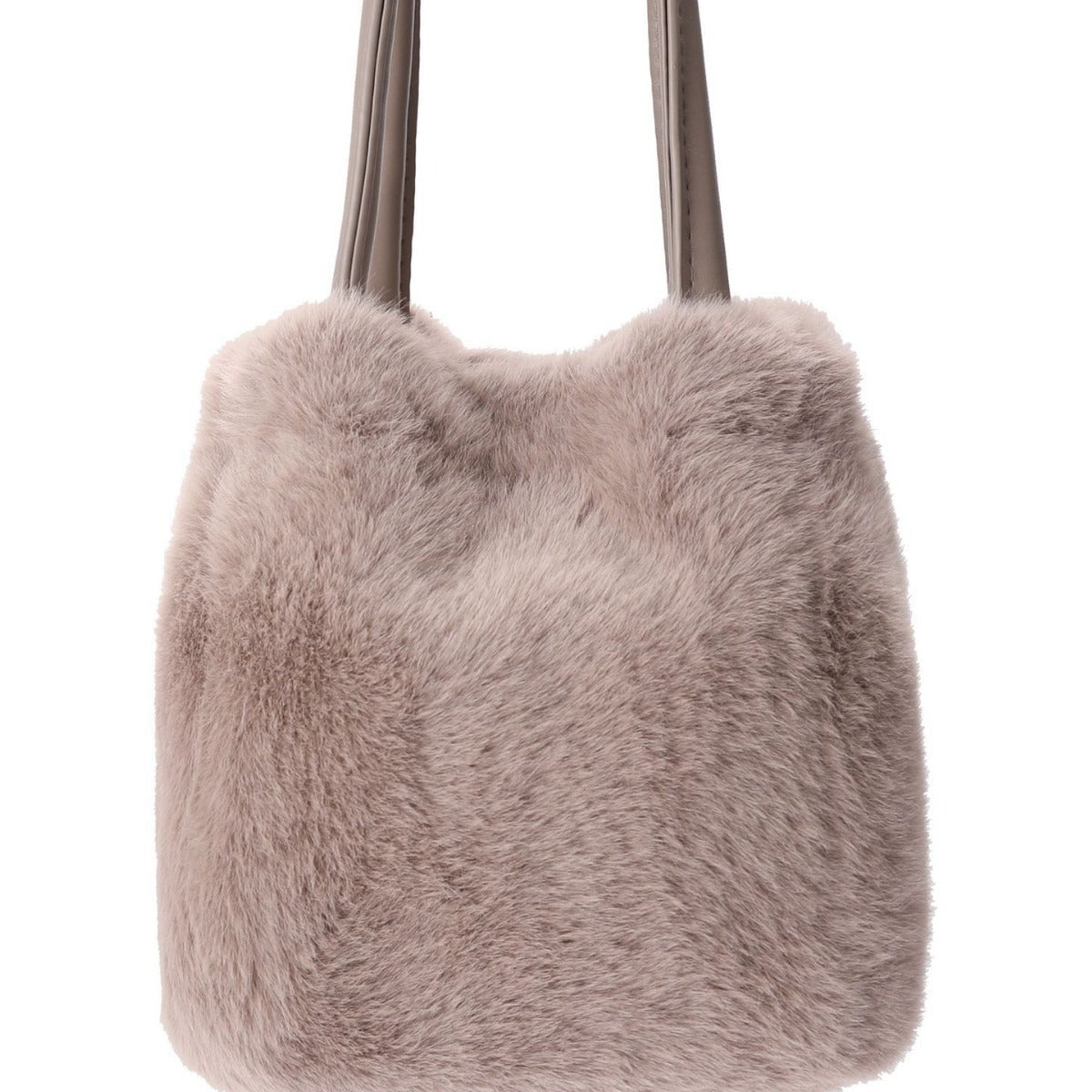 1817 faux fur  bucket handbag