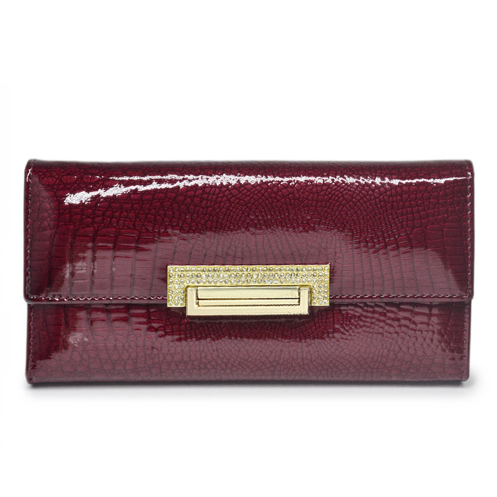 1096 Patent leather wallet card holder