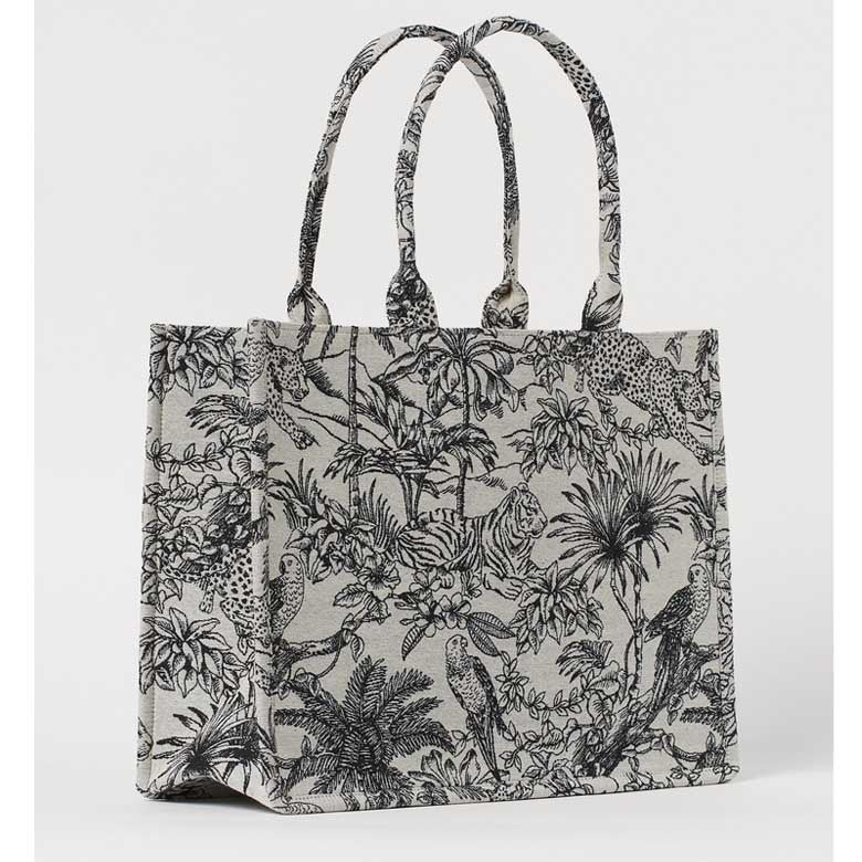 1906 canvas embroidery handbag
