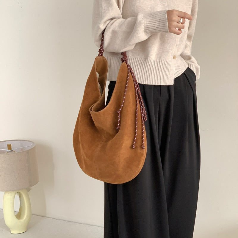 1815 suede leather large shopping totes