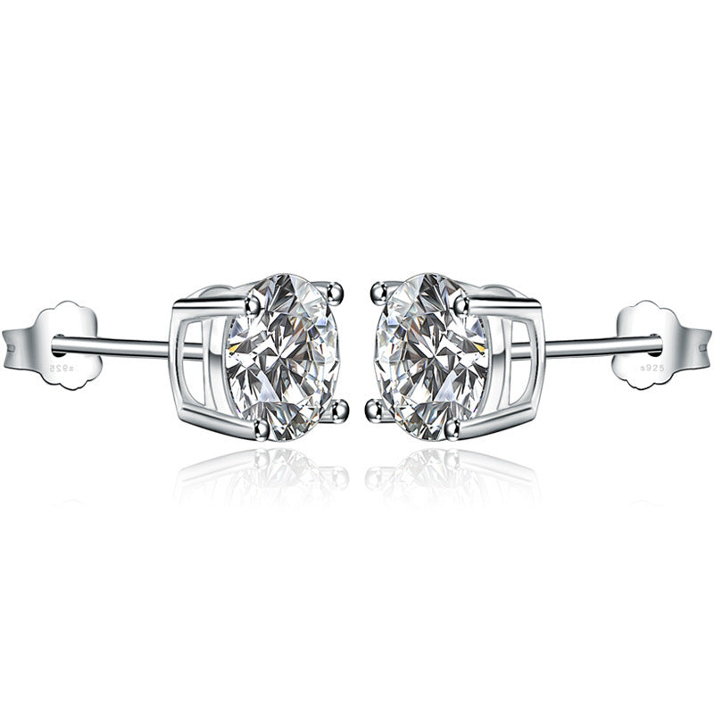 1594 bling women 925 silver needle earring