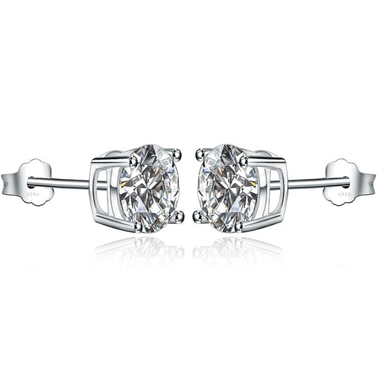 1594 bling women 925 silver needle earring