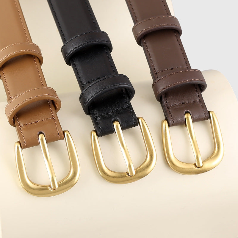 2155  2.5cm wide women leather belt