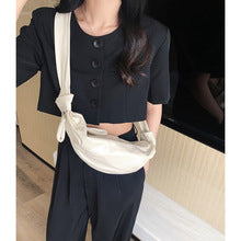 2237 cowhide leather large croissant bag