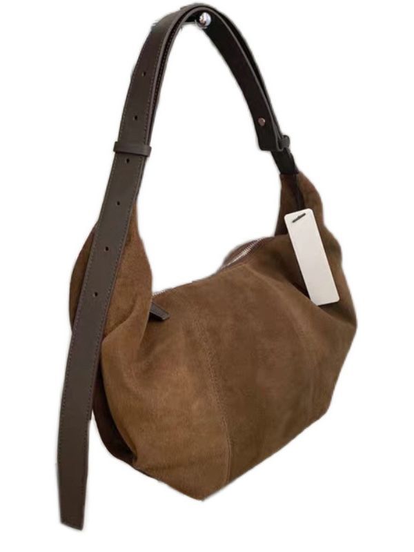 1820 suede leather large hobo