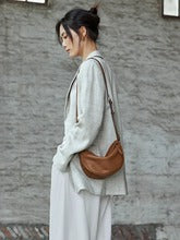 T021 genuine leather handstitch crossbody bag