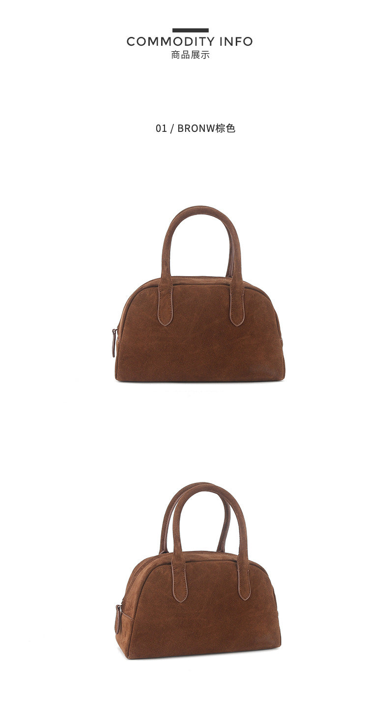 1752 large bowling leather handbag