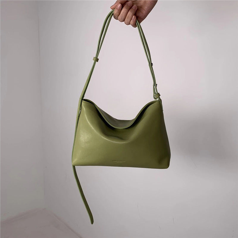 1824 solid leather casual handbag