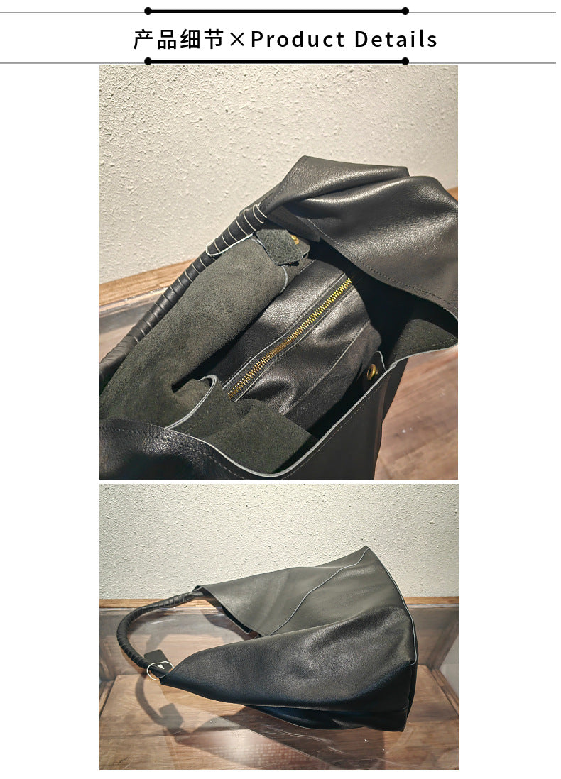 1224 calfskin women large hobo bag