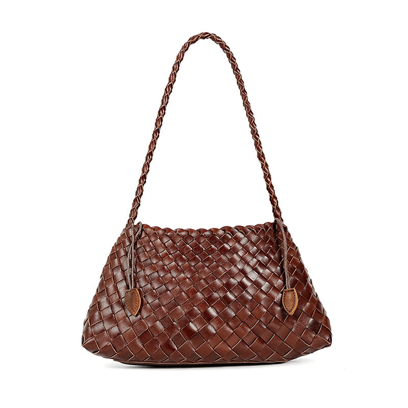 1796 handmade knit cowhide shoulder bag