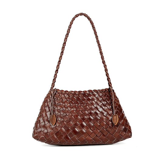 1796 handmade knit cowhide shoulder bag