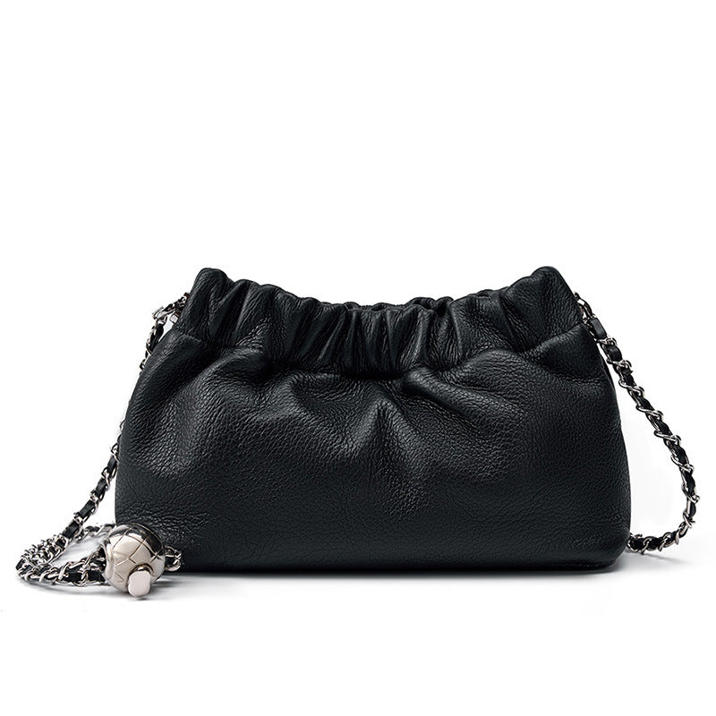1691  sheep skin chain crossbody bag