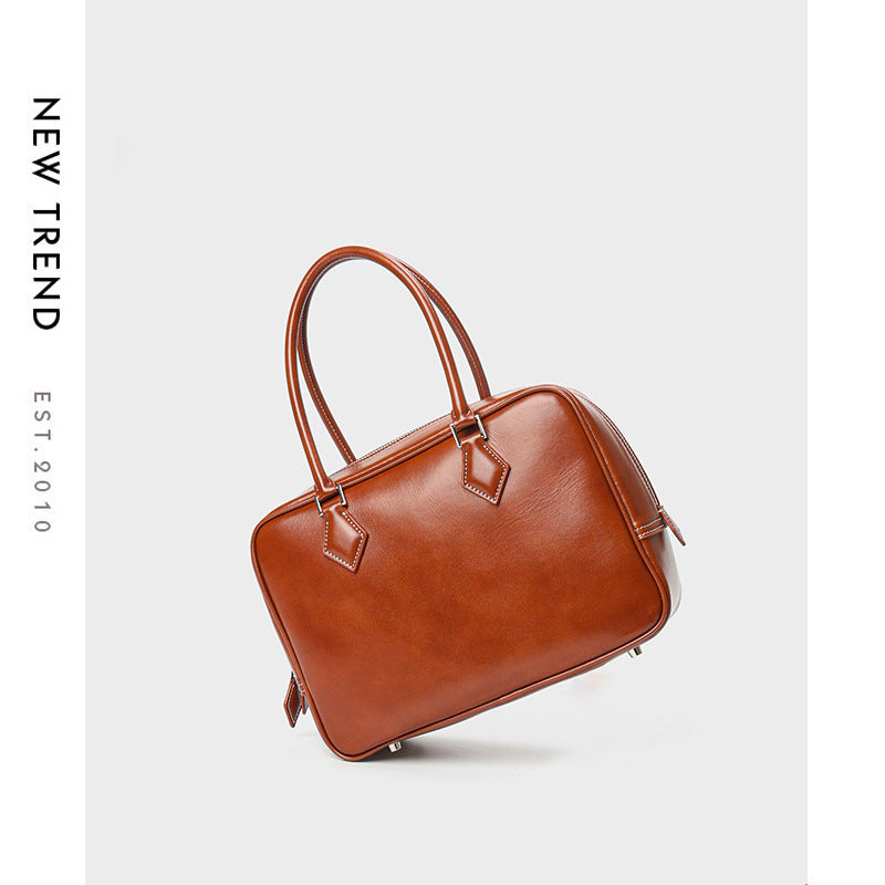 2338 genuine leather boston handbag
