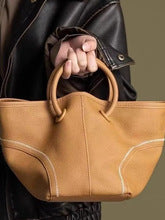 2243 soft leather basket handbag