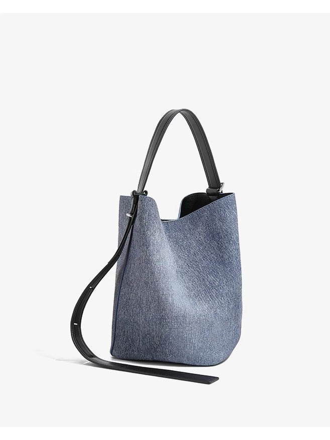 1378 large denim bucket handbag