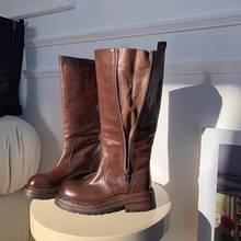 2674 genuine leather knee boots