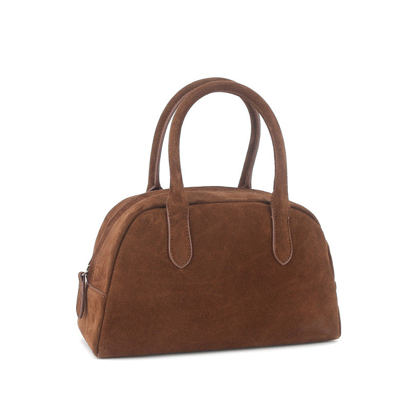 1692 suede leather large bowling bag